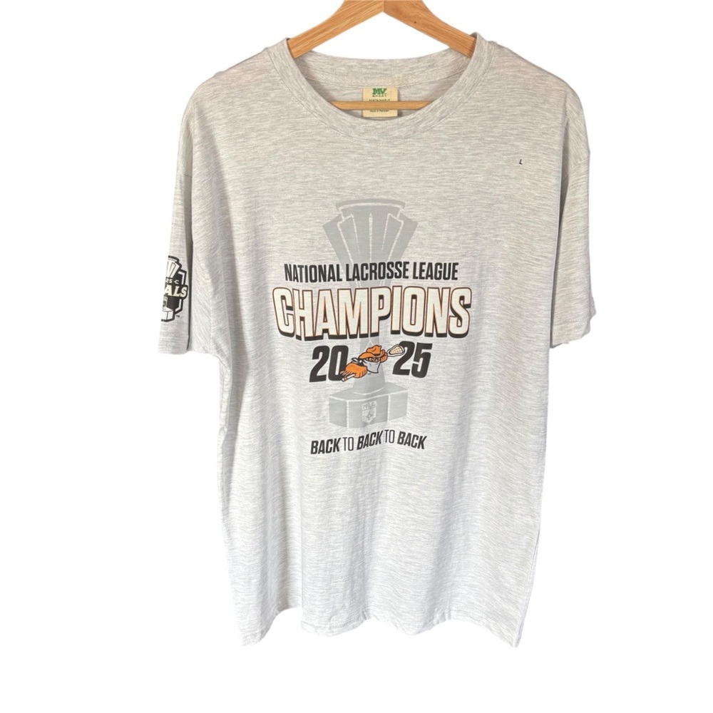 🆕🆕 Buffalo Bandits Gray 2025 National Lacrosse League Champions T-Shirt